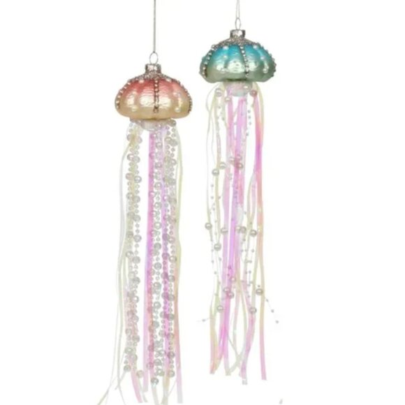 Anthropologie Jellyfish Christmas Glass Ornament - Picture 3 of 4